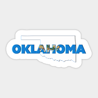 Oklahoma Colored State Letters Sticker